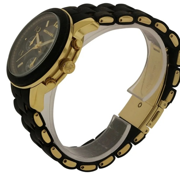 Michael Kors Runway Black and Gold Watch MK5191 - Picture 5 of 10